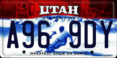 UT license plate A969DY