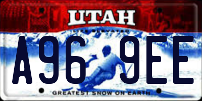 UT license plate A969EE