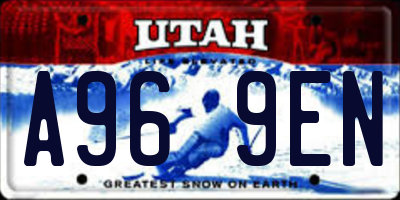 UT license plate A969EN
