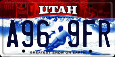 UT license plate A969FR