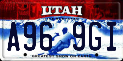 UT license plate A969GI