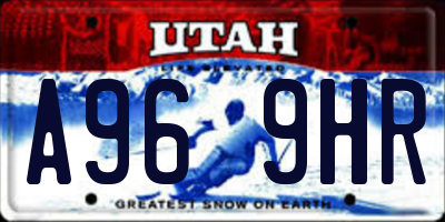 UT license plate A969HR
