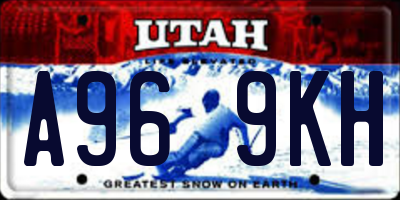 UT license plate A969KH