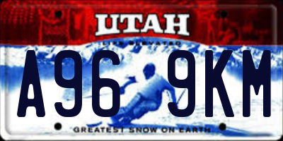 UT license plate A969KM