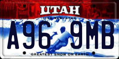 UT license plate A969MB