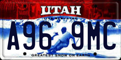 UT license plate A969MC