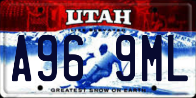 UT license plate A969ML