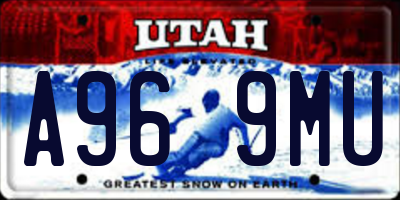 UT license plate A969MU