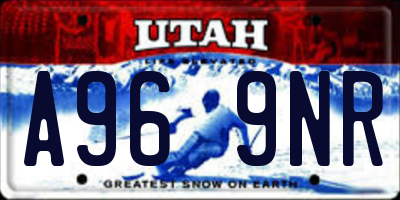 UT license plate A969NR