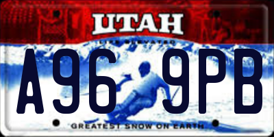 UT license plate A969PB