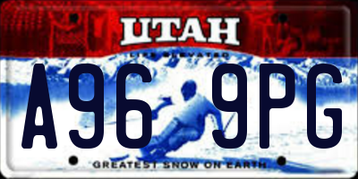 UT license plate A969PG