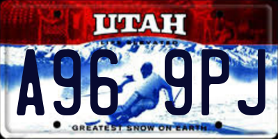 UT license plate A969PJ