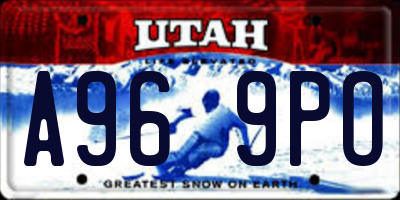 UT license plate A969PO