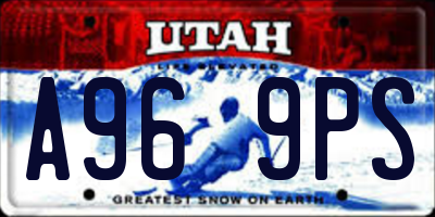 UT license plate A969PS