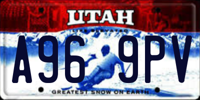 UT license plate A969PV