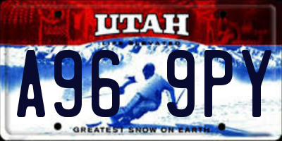 UT license plate A969PY