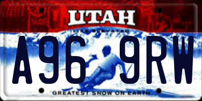 UT license plate A969RW