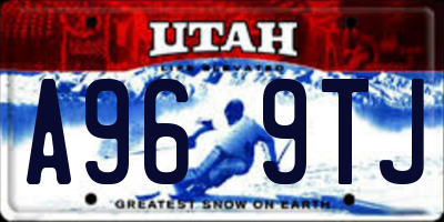 UT license plate A969TJ