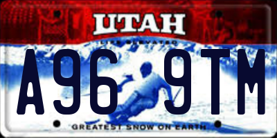 UT license plate A969TM