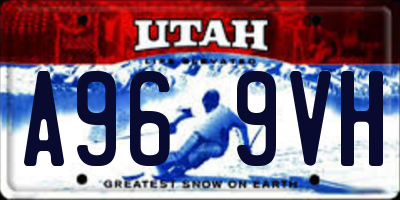UT license plate A969VH