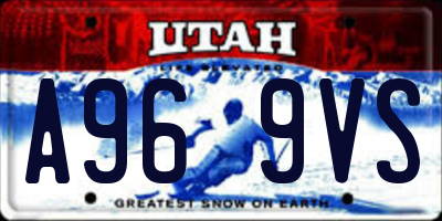 UT license plate A969VS
