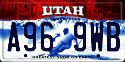 UT license plate A969WB