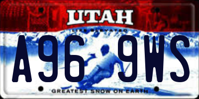 UT license plate A969WS