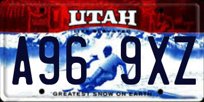 UT license plate A969XZ