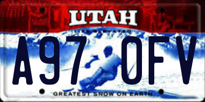 UT license plate A970FV