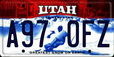 UT license plate A970FZ