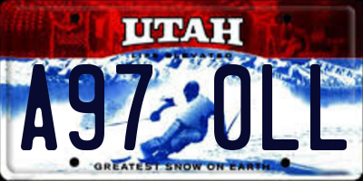 UT license plate A970LL