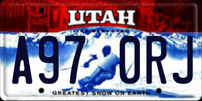 UT license plate A970RJ