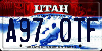 UT license plate A970TF