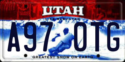 UT license plate A970TG