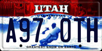 UT license plate A970TH