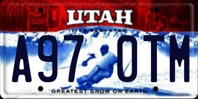 UT license plate A970TM