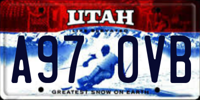 UT license plate A970VB