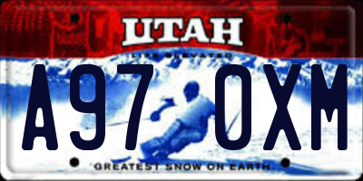 UT license plate A970XM