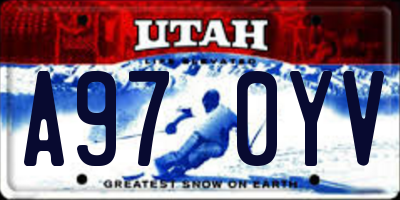 UT license plate A970YV