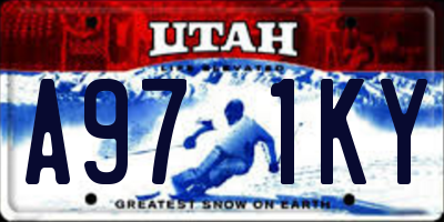 UT license plate A971KY