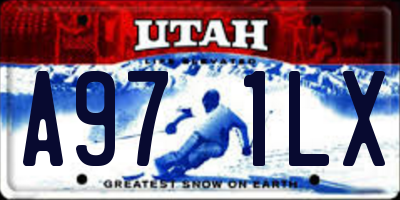 UT license plate A971LX