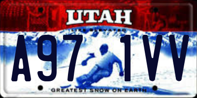 UT license plate A971VV
