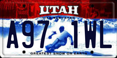 UT license plate A971WL