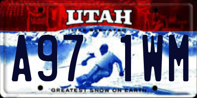 UT license plate A971WM