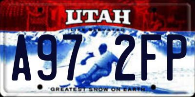 UT license plate A972FP