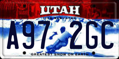 UT license plate A972GC
