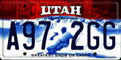 UT license plate A972GG