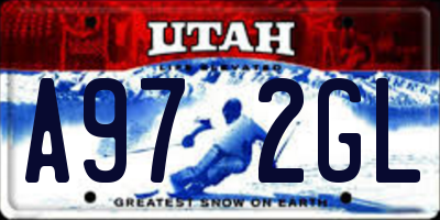 UT license plate A972GL
