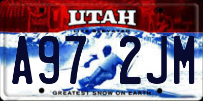 UT license plate A972JM