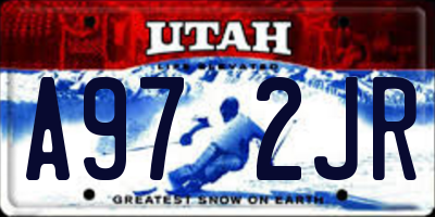 UT license plate A972JR